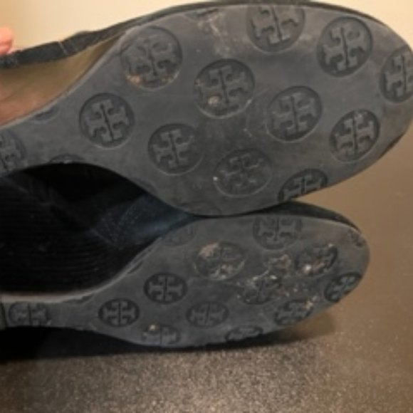 Tory Burch black suede wedge ankle boots size 5.5 - Picture 13 of 15